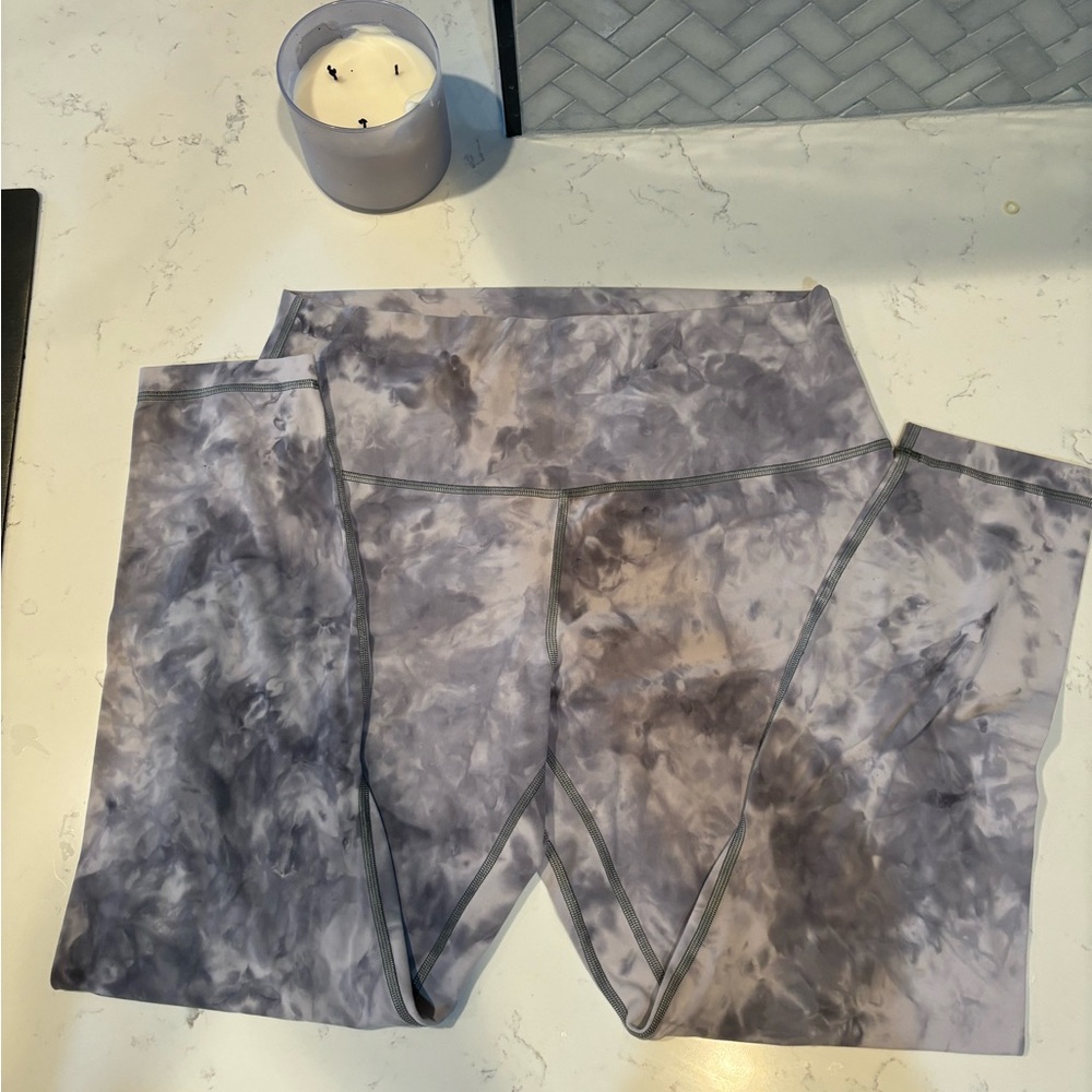 EUC Lululemon Align Pant 25" Diamond Dye Stargaze Pitch Grey -12